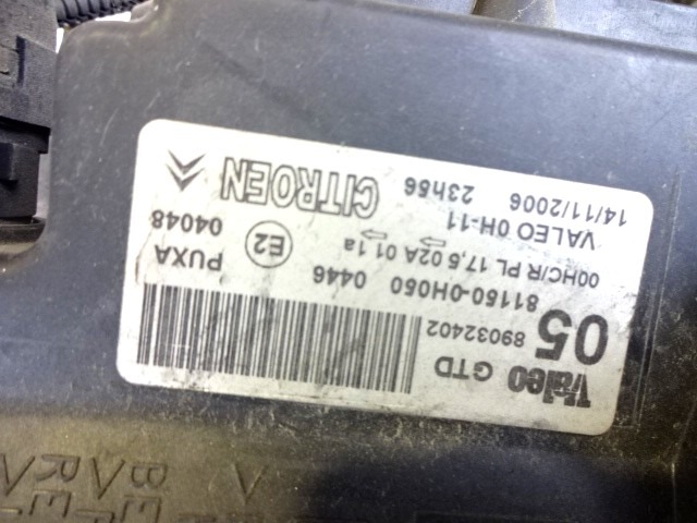 SPREDNJI LEVI ZAROMETI  OEM N. 811500H050 ORIGINAL REZERVNI DEL CITROEN C1 (2005 - 2014) DIESEL LETNIK 2007