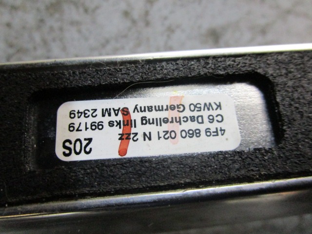 BAR STRE?NI PAR OEM N. 4F9860021N ORIGINAL REZERVNI DEL AUDI A6 C6 R 4F2 4FH 4F5 BER/SW/ALLROAD (10/2008 - 2011) DIESEL LETNIK 2010