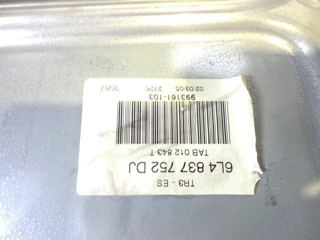 MEHANIZEM VETROBRANSKEGA STEKLA PREDNJIH VRAT OEM N. 6L4837462 ORIGINAL REZERVNI DEL SEAT IBIZA 6L1 MK3 (01/2002 - 01/2006) DIESEL LETNIK 2005