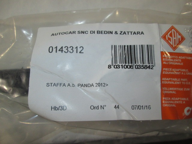NOSILCI ODBIJACA  OEM N. 51880501 ORIGINAL REZERVNI DEL FIAT PANDA 319 (DAL 2011) BENZINA/METANO LETNIK 2012