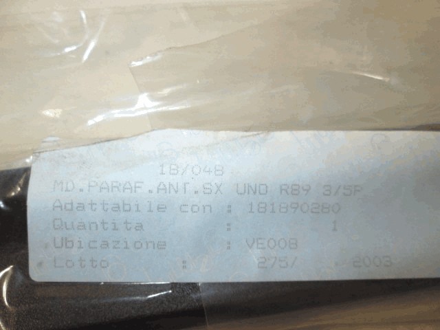ZUNANJI PROFILI IN LETVE OEM N. 181890280 ORIGINAL REZERVNI DEL FIAT UNO 146 MK2 (1989 - 1995)BENZINA LETNIK 1989