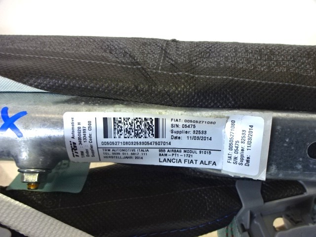 ZRACNA BLAZINA GLAVA LEVA OEM N. 505271080 ORIGINAL REZERVNI DEL ALFA ROMEO MITO 955 (2008 - 2018) DIESEL LETNIK 2014
