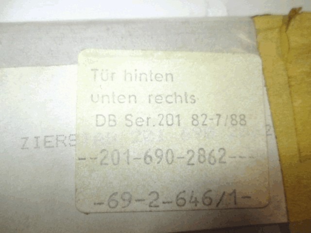 ZUNANJI PROFILI IN LETVE OEM N. 2016901062 ORIGINAL REZERVNI DEL MERCEDES CLASSE 190 W201 (1982 - 1993)BENZINA LETNIK 1982