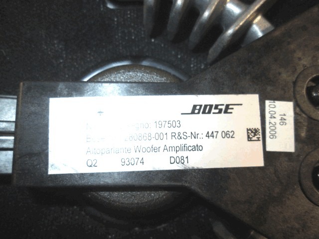 ZVOCNIKI OEM N. 280868-001 ORIGINAL REZERVNI DEL MASERATI QUATTROPORTE MK5 (2003 - 2012)BENZINA LETNIK 2007