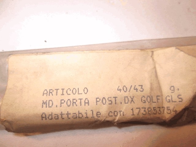 ZUNANJI PROFILI IN LETVE OEM N. 173853754 ORIGINAL REZERVNI DEL VOLKSWAGEN GOLF I 17 155 MK1 (1974 - 1983)BENZINA LETNIK 1974