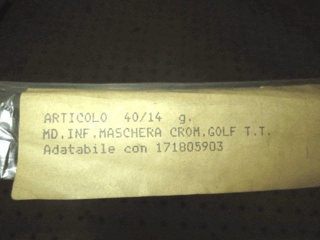 ZUNANJI PROFILI IN LETVE OEM N. 171805903 ORIGINAL REZERVNI DEL VOLKSWAGEN GOLF I 17 155 MK1 (1974 - 1983)BENZINA LETNIK 1974