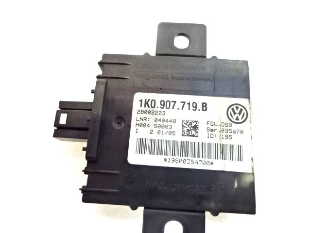 RACUNALNIK AVTOALARMA/BLOKADA MOTORJA OEM N. 1K0907719B ORIGINAL REZERVNI DEL AUDI A3 MK2 8P 8PA 8P1 (2003 - 2008)DIESEL LETNIK 2005