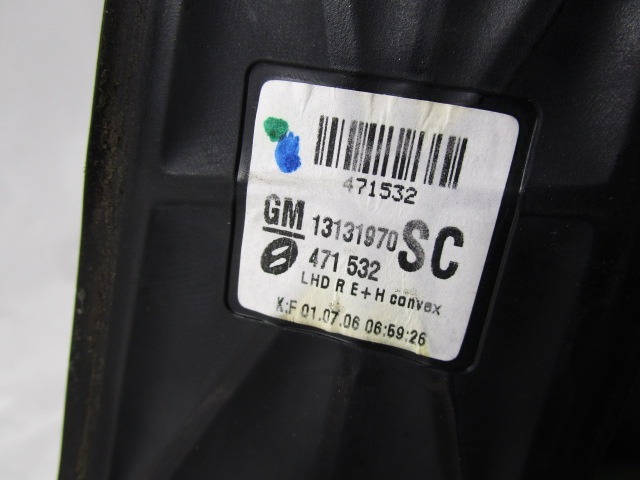 DESNO OGLEDALO OEM N. 13131970 ORIGINAL REZERVNI DEL OPEL ZAFIRA B A05 M75 (2005 - 2008) DIESEL LETNIK 2006