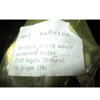 CENTRALNO ZAKLEPANJE ZADNJIH DESNIH VRAT OEM N. 40/185 ORIGINAL REZERVNI DEL FIAT REGATA 138 R (1986 - 1990)DIESEL LETNIK 1986