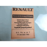 FIKSNO OKNO DESNO OEM N. 7704003750 ORIGINAL REZERVNI DEL RENAULT 5 SUPERCINQUE B/C40 (1984 - 1996)BENZINA LETNIK 1984