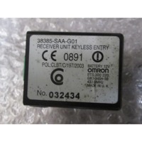 CENTRALNO ZAKLEPANJE OEM N. 38385-SAA-G01 ORIGINAL REZERVNI DEL HONDA CRV RD MK2 (2002 - 2007)DIESEL LETNIK 2005