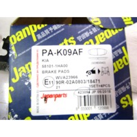 PA-K09AF KIT PASTIGLIE FRENO ANTERIORI JAPANPARTS KIA CEE'D 1.6 D 94KW RICAMBUO USATO