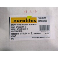 SPREDNJI INDIKATOR OEM N. 30806987 ORIGINAL REZERVNI DEL VOLVO V40/S40 MK1 644 645 (1996 - 2004)DIESEL LETNIK 1996