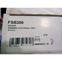 FSB308 KIT GANASCE PER FRENI A TAMBURO POSTERIORI FERODO NISSAN ALMERA TINO 2.0 B 100 KW RICAMBIO NUOVO