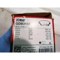 GDB3155 KIT PASTIGLIE FRENO ANTERIORI TRW TOYOTA COROLLA 1.4 16V 71KW RICAMBIO NUOVO