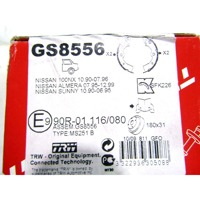 GS8556 KIT GANASCE PER FRENI A TAMBURO POSTERIORI TRW NISSAN ALMERA 2.0 D 55 KW RICAMBIO NUOVO