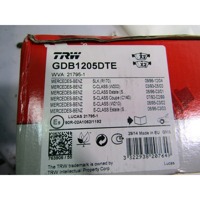 GDB1205DTE KIT PASTIGLIE FRENO ANTERIORI TRW MERCEDES CLASSE W202 C 200 KOMPRESSOR 2.0 B 132 KW  5P RICAMBIO NUOVO