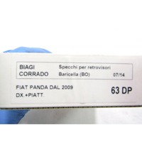 71754720 VETRO SPECCHIO SPECCHIETTO RETROVISORE DESTRO BIAGI CORRADO FIAT PANDA 1.2 B RICAMBIO USATO