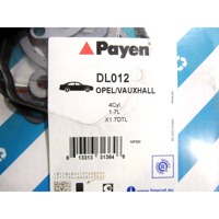 DL012 KIT GUARNIZIONE COPRITESTATA COPERCHIO PUNTERIE PAYEN OPEL ASTRA 1.7 TD 50 KW RICAMBIO NUOVO