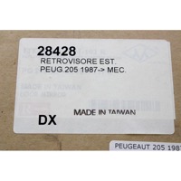 8148A9 SPECCHIETTO RETROVISORE ESTERNO LATO DESTRO REGOLAZIONE MANUALE PEUGEOT 205 1.1 B 3P RICAMBIO NUOVO