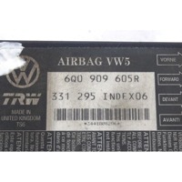 RACUNALNIK AIRBAG OEM N. 6Q0909605R ORIGINAL REZERVNI DEL SEAT IBIZA 6L1 MK3 (01/2002 - 01/2006) BENZINA LETNIK 2002