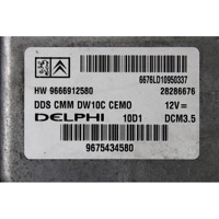 OSNOVNA KRMILNA ENOTA DDE / MODUL ZA VBRIZGAVANJE OEM N. 9675434580 ORIGINAL REZERVNI DEL CITROEN C4 PICASSO/GRAND PICASSO MK1 (2006 - 08/2013) DIESEL LETNIK 2011