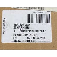 PANTI POKROVA MOTORJA OEM N. 3AA823302 ORIGINAL REZERVNI DEL VOLKSWAGEN PASSAT B7 362 365 BER/SW (10/2010 - 2015)DIESEL LETNIK 2013