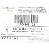 SPREDNJI INDIKATOR OEM N. 4A0949101 ORIGINAL REZERVNI DEL PORSCHE 911 (1965 - 1989)BENZINA LETNIK 1966