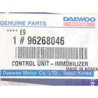 RACUNALNIK AVTOALARMA/BLOKADA MOTORJA OEM N. 96268046 ORIGINAL REZERVNI DEL DAEWOO LEGANZA (1997 - 2002) LETNIK 1998