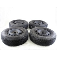 KOMPLET 4 PLATISCA Z GUMAMI OEM N. 18605 SET 4 CERCHI COMPLETO CON GOMME ORIGINAL REZERVNI DEL VOLKSWAGEN POLO 9N R (2005 - 10/2009) 14 LETNIK 5