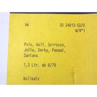 20 24813 02  KIT GUARNIZIONI MOTORE GOETZE VOLKSWAGEN GOLF 1 1.3 5P RICAMBIO NUOVO GUARNIZIONE TESTATA MANCANTE