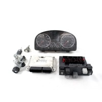 06G906022B KIT ACCENSIONE AVVIAMENTO VOLKSWAGEN TOURAN 2.0 M 80KW 5M 5P (2008) RICAMBIO USATO CON CENTRALINA MOTORE, QUADRO STRUMENTI, BLOCCHETTI ACCENSIONE APERTURA CON CHIAVE 0261201575 3C8937049E 1T0920874E