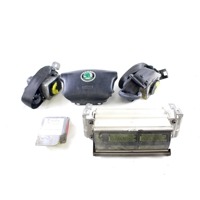6Q0909605 KIT AIRBAG SKODA OCTAVIA SW 2.0 B 85KW 5M 5P (2001) RICAMBIO USATO CON CENTRALINA AIRBAG, AIRBAG VOLANTE, AIRBAG PASSEGGERO, PRETENSIONATORI CINTURE DI SICUREZZA 1U0880201A 1J0880204K
