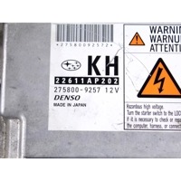 22611AP202 KIT ACCENSIONE AVVIAMENTO SUBARU FORESTER 2.0 D 4X4 108KW 6M 5P (2009) RICAMBIO USATO CON CENTRALINA MOTORE, BLOCCHETTI ACCENSIONE APERTURA CON DOPPIA CHIAVE 88281SC230 82201FG010 88215AG000