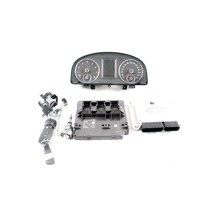 06G906022R KIT ACCENSIONE AVVIAMENTO VOLKSWAGEN CADDY 2.0 M 80KW 5M 5P (2012) RICAMBIO USATO CON CENTRALINA MOTORE, QUADRO STRUMENTI CONTACHILOMETRI, BLOCCHETTI ACCENSIONE APERTURA CON CHIAVE