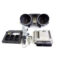 03L906022LF KIT ACCENSIONE AVVIAMENTO VOLKSWAGEN GOLF 6 2.0 D 81KW 5M 5P (2009) RICAMBIO USATO CON CENTRALINA MOTORE, QUADRO STRUMENTI, BLOCCHETTI ACCENSIONE APERTURA CON CHIAVE 1K0937086A 5K0920860E