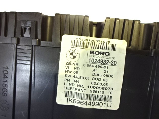 KILOMETER STEVEC OEM N. 6964499 ORIGINAL REZERVNI DEL BMW SERIE 1 BER/COUPE/CABRIO E81/E82/E87/E88 (2003 - 2007) BENZINA LETNIK 2005