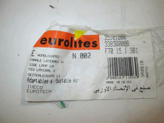 SPREDNJI INDIKATOR OEM N. 35101000 ORIGINAL REZERVNI DEL IVECO EUROTECH SERIE 180 190 240 400 440 (1992 - 2002)DIESEL LETNIK 1992