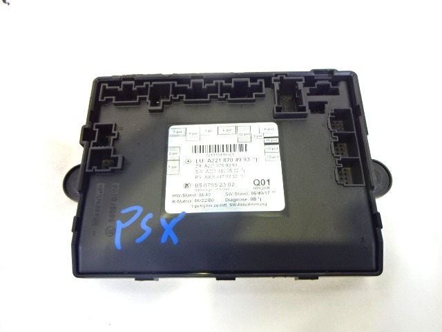 RACUNALNIK VRAT IN STEKEL OEM N. A2118704993 ORIGINAL REZERVNI DEL MERCEDES CLASSE S W221 (2005 - 2013)BENZINA LETNIK 2008