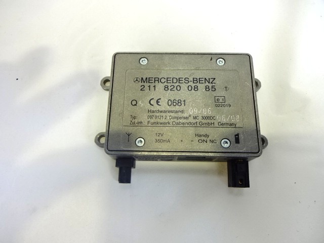 OJACEVALEC / ANTENA OEM N. 2218200885 ORIGINAL REZERVNI DEL MERCEDES CLASSE S W221 (2005 - 2013)BENZINA LETNIK 2008