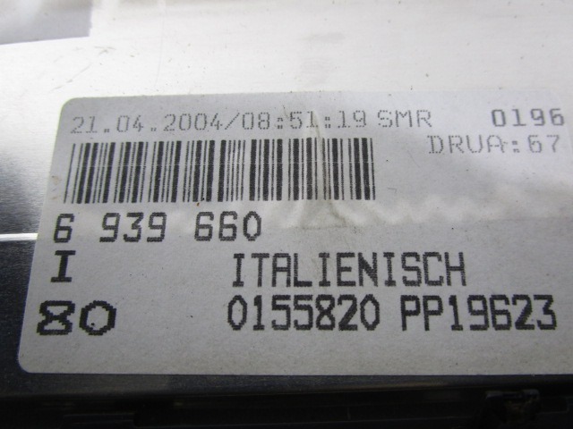 RADIO CD / OJACEVALNIK / IMETNIK HIFI OEM N. 6939660 ORIGINAL REZERVNI DEL BMW SERIE 3 E46 BER/SW/COUPE/CABRIO LCI R (2002 - 2005) DIESEL LETNIK 2004