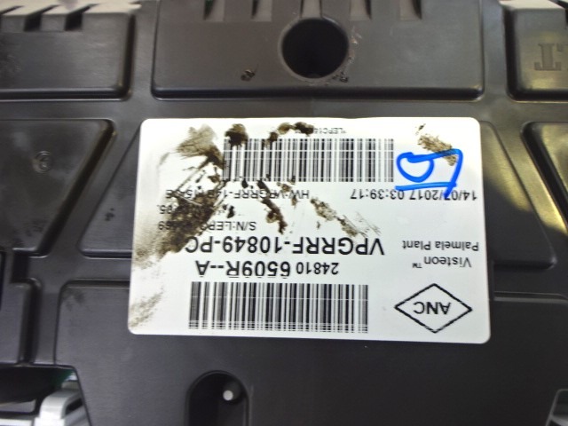 KILOMETER STEVEC OEM N. 248106509R ORIGINAL REZERVNI DEL RENAULT CAPTUR J5 H5 (2013 - 2019) BENZINA LETNIK 2017