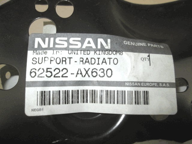 NOSILEC RADIATORJA OEM N. 62522-AX630 ORIGINAL REZERVNI DEL NISSAN MICRA K12 K12E MK3 (2002 - 2010) BENZINA LETNIK 2004