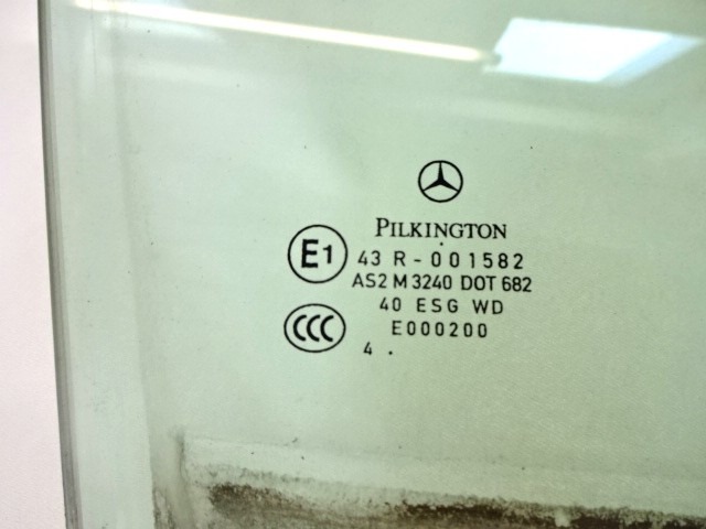 STEKLO SPREDNJIH DESNIH VRAT OEM N. A1697250210 ORIGINAL REZERVNI DEL MERCEDES CLASSE A W169 5P C169 3P (2004 - 04/2008) BENZINA LETNIK 2005