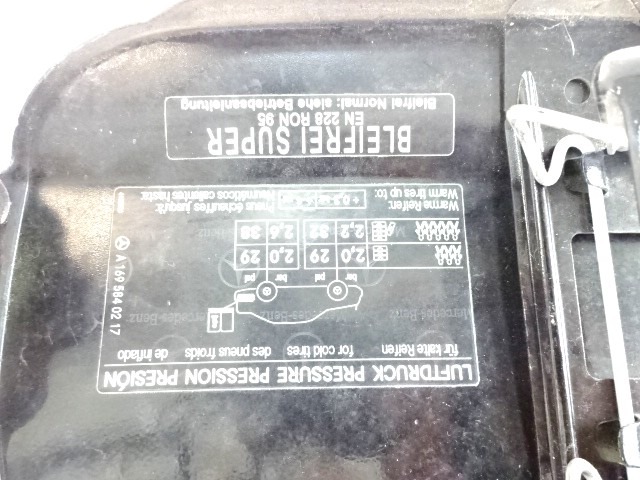 LOPUTA GORIVA OEM N. A1697500106 ORIGINAL REZERVNI DEL MERCEDES CLASSE A W169 5P C169 3P (2004 - 04/2008) BENZINA LETNIK 2005