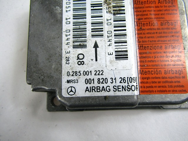 RACUNALNIK AIRBAG OEM N. 285001222 ORIGINAL REZERVNI DEL MERCEDES CLASSE A W168 V168 R (2001 - 2005) DIESEL LETNIK 2002