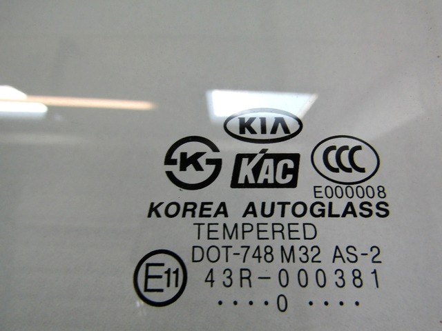 ZADNJA LEVA STEKLO OEM N. 8341107010 ORIGINAL REZERVNI DEL KIA PICANTO SA BA MK1 R (2008 - 2011) BENZINA LETNIK 2011
