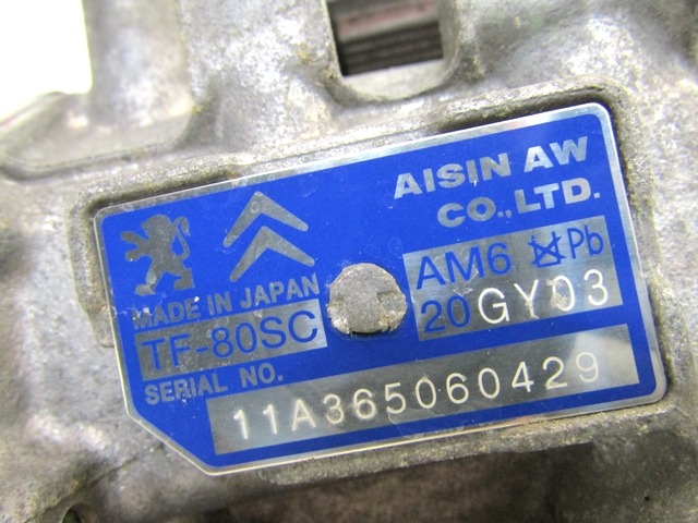 AVTOMATSKI MENJALNIK OEM N. 2222WV ORIGINAL REZERVNI DEL PEUGEOT 3008 MK1 0U (2009 - 2016) DIESEL LETNIK 2010