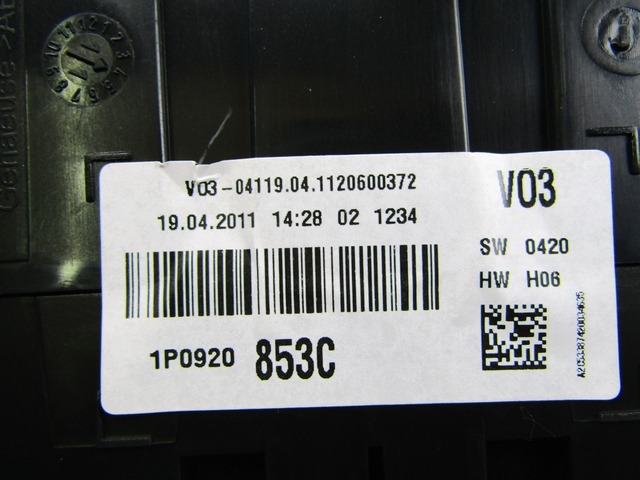 KOMPLET ODKLEPANJE IN VZIG  OEM N. 22504 KIT ACCENSIONE AVVIAMENTO ORIGINAL REZERVNI DEL SEAT ALTEA XL 5P8 R (2009 - 2015) DIESEL LETNIK 2011