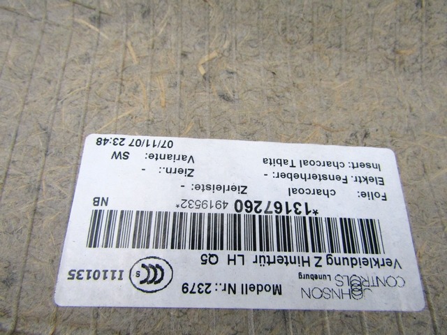 VRATNI PANEL OEM N. PNPSTOPASTRAHA04RSW5P ORIGINAL REZERVNI DEL OPEL ASTRA H A04 L48 L08 L35 L67 R 5P/3P/SW (2007 - 2010) DIESEL LETNIK 2008